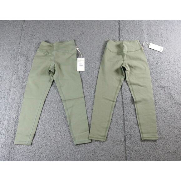 New Mate The Label Legging Lot of 2 Xs Green Organic USA - Picture 1 of 6